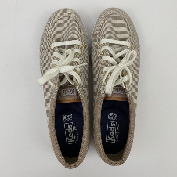 Keds Nautical Striped Neutral Shoes Low Top Fashion Sneakers Womens Size 8.5 - Picture 5 of 8